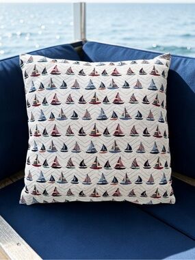 Sunbrella x Lava Sailboat Indoor Outdoor Pillow